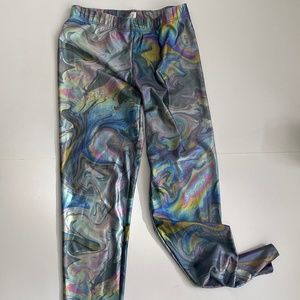 PSYCHEDELIC OIL SlicK  PRINT LEGGINGS